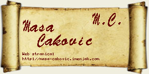 Maša Caković vizit kartica
